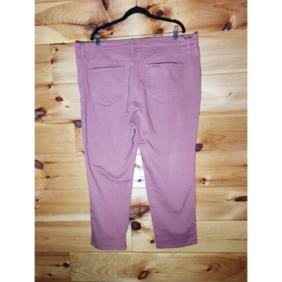 Gloria Vanderbilt Womens Plus Size 22W Straight leg Havana Pink - Picture 2 of 9